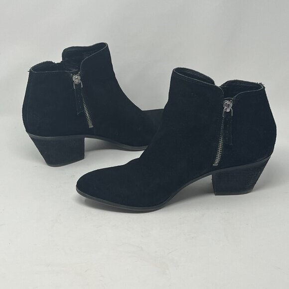 Frye Judith ankle boots 9.5 booties black suede double zipper women - Picture 8 of 13